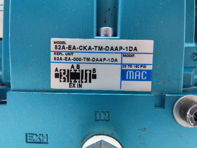 MAC 82A-EA-CKA-TM-DAAP-1DA Solenoid 3 Valve Manifold Assy 120V TM-DAAP-1DA
