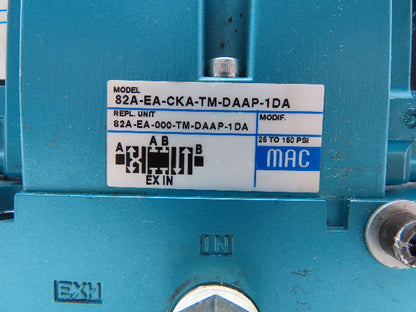 MAC 82A-EA-CKA-TM-DAAP-1DA Solenoid 3 Valve Manifold Assy 120V TM-DAAP-1DA