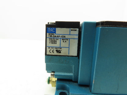 MAC 82A-EA-CKA-TM-DAAP-1DA Solenoid 3 Valve Manifold Assy 120V TM-DAAP-1DA