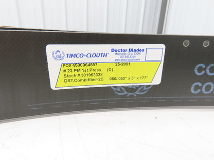 Timco Clouth DST Combifiber-2C Doctor Blade .060/.050"x 3"x 177"L Print Press
