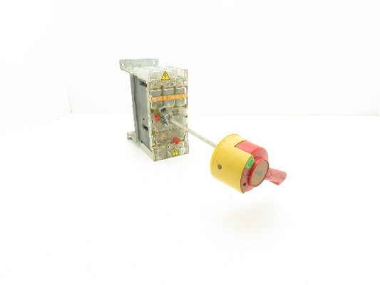 Moeller NZMH 4-25 Safety Disconnect Mechanism 500VAC 25A 3 Pole W/9" Extension