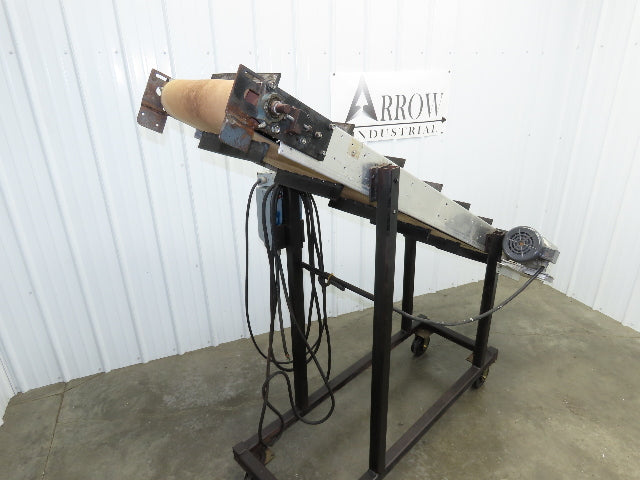 16"W x 85"L Portable Incline Conveyor 14.6"W Cleated Belt 230/460V 3PH 50FPM