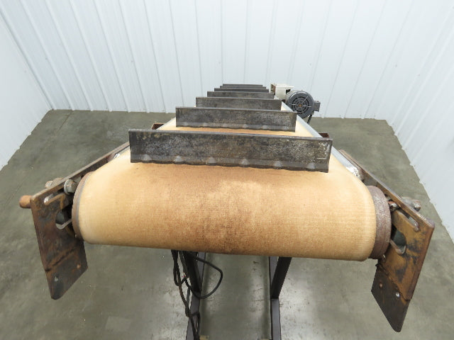 16"W x 85"L Portable Incline Conveyor 14.6"W Cleated Belt 230/460V 3PH 50FPM