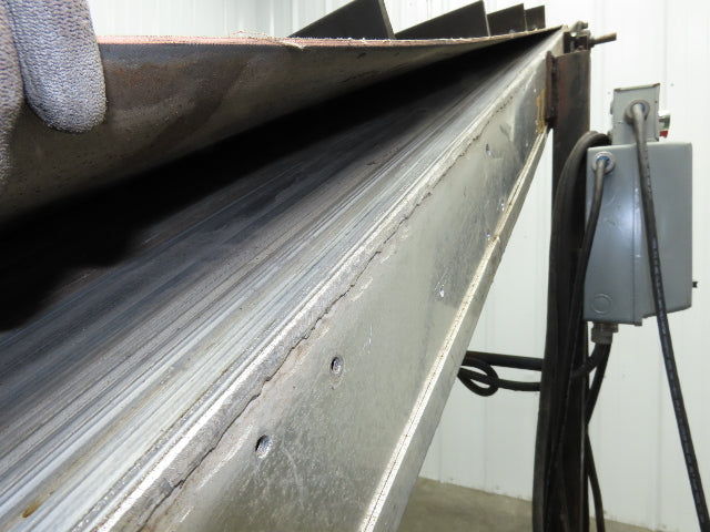16"W x 85"L Portable Incline Conveyor 14.6"W Cleated Belt 230/460V 3PH 50FPM