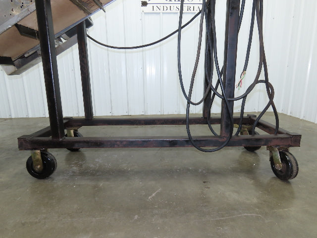 16"W x 85"L Portable Incline Conveyor 14.6"W Cleated Belt 230/460V 3PH 50FPM