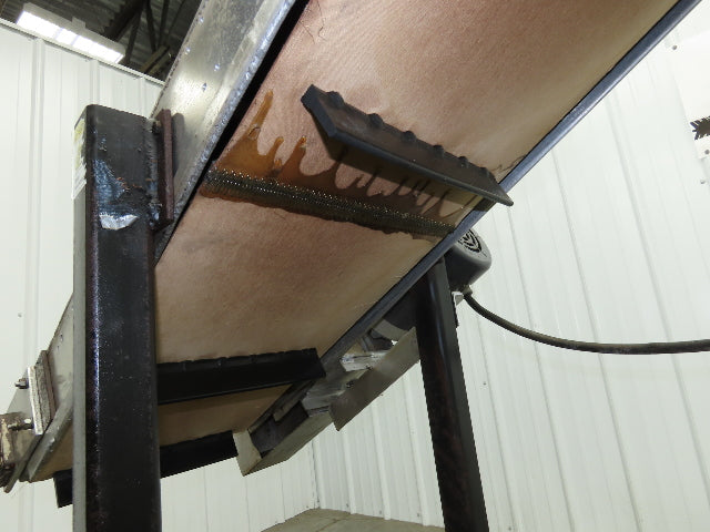 16"W x 85"L Portable Incline Conveyor 14.6"W Cleated Belt 230/460V 3PH 50FPM