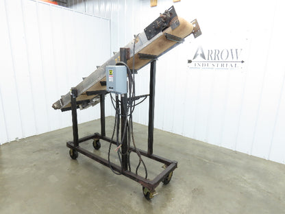 16"W x 85"L Portable Incline Conveyor 14.6"W Cleated Belt 230/460V 3PH 50FPM