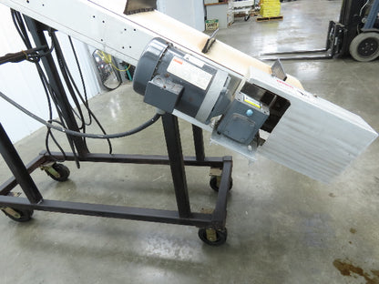 16"W x 85"L Portable Incline Conveyor 14.6"W Cleated Belt 230/460V 3PH 50FPM