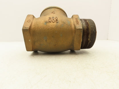 4" NPT Threaded Bronze Swing Check Valve 200WOG