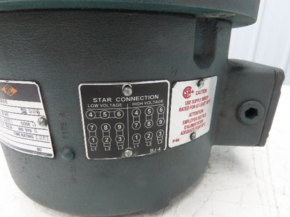 Reuland 0010C-3BAN-0021 Squirrel Cage Motor 1Hp 1800 RPM 230/460V 3PH