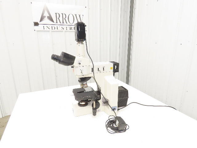 Nikon Eclipse E600 Fluorescence Microscope With GP-KR222 Inspection Camera