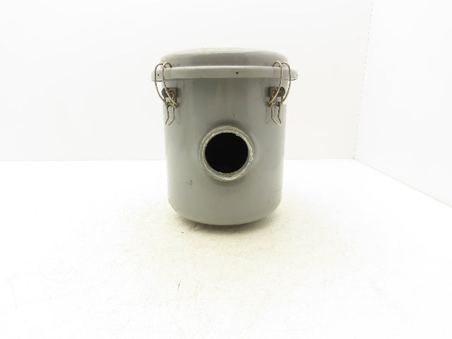 Vacuum Pump Blower Air Filter Silencer 2" FNPT Steel Housing 7.5"ID
