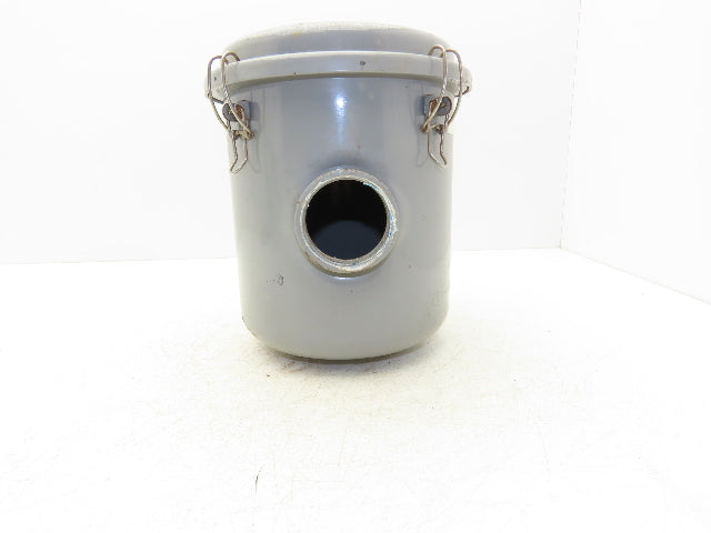 Vacuum Pump Blower Air Filter Silencer 2" FNPT Steel Housing 7.5"ID