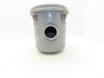 Vacuum Pump Blower Air Filter Silencer 2" FNPT Steel Housing 7.5"ID