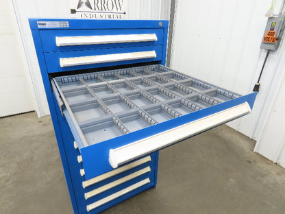 Stanley Vidmar Modular Tool Cabinet Chest 12 Drawer 30x28x59 Blue Lyon, Lista