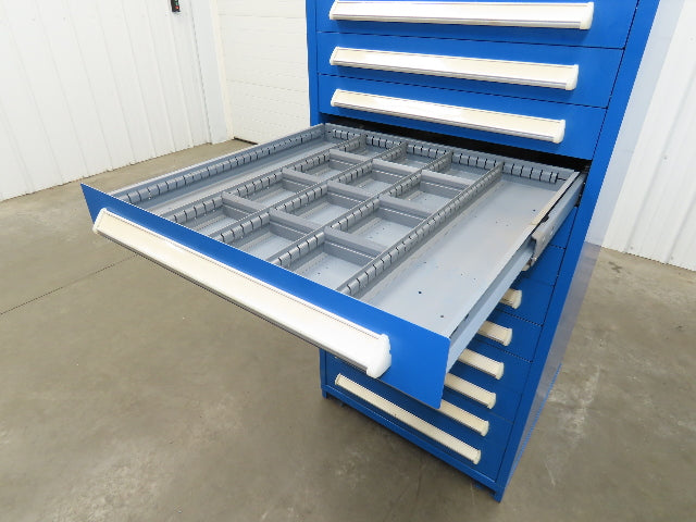 Stanley Vidmar Modular Tool Cabinet Chest 12 Drawer 30x28x59 Blue Lyon, Lista