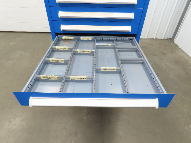 Stanley Vidmar Modular Tool Cabinet Chest 12 Drawer 30x28x59 Blue Lyon, Lista