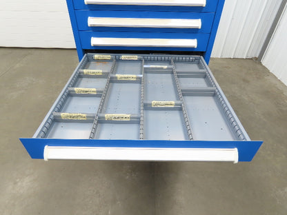 Stanley Vidmar Modular Tool Cabinet Chest 12 Drawer 30x28x59 Blue Lyon, Lista