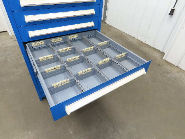 Stanley Vidmar Modular Tool Cabinet Chest 12 Drawer 30x28x59 Blue Lyon, Lista