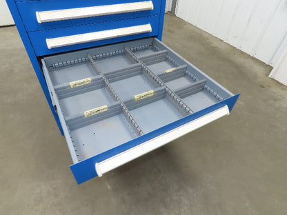 Stanley Vidmar Modular Tool Cabinet Chest 12 Drawer 30x28x59 Blue Lyon, Lista