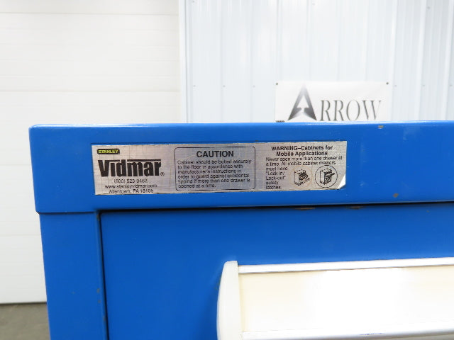 Stanley Vidmar Modular Tool Cabinet Chest 12 Drawer 30x28x59 Blue Lyon, Lista