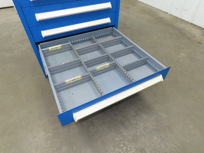 Stanley Vidmar Modular Tool Cabinet Chest 12 Drawer 30x28x59 Blue Lyon, Lista