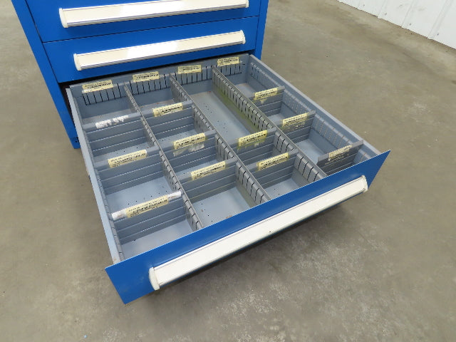 Stanley Vidmar Modular Tool Cabinet Chest 12 Drawer 30x28x59 Blue Lyon, Lista