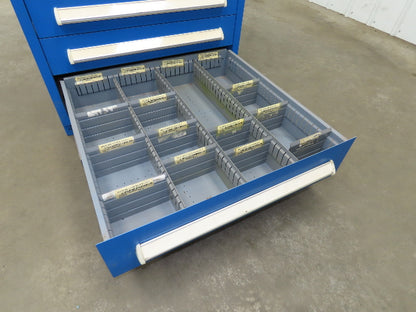 Stanley Vidmar Modular Tool Cabinet Chest 12 Drawer 30x28x59 Blue Lyon, Lista