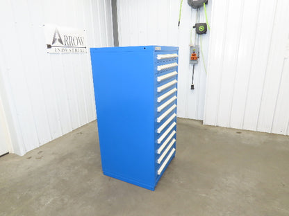 Stanley Vidmar Modular Tool Cabinet Chest 12 Drawer 30x28x59 Blue Lyon, Lista