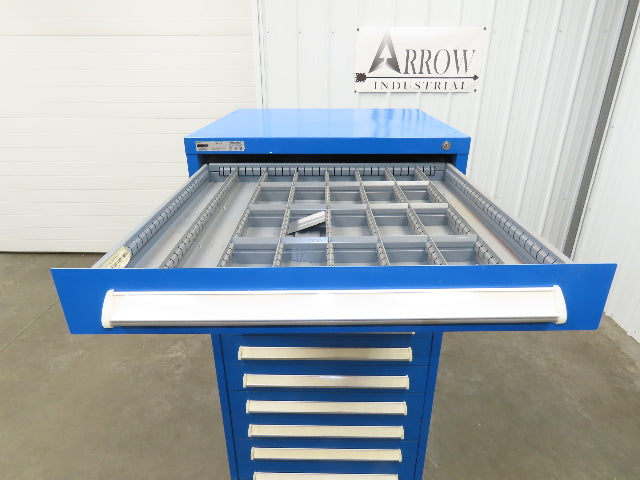 Stanley Vidmar Modular Tool Cabinet Chest 12 Drawer 30x28x59 Blue Lyon, Lista