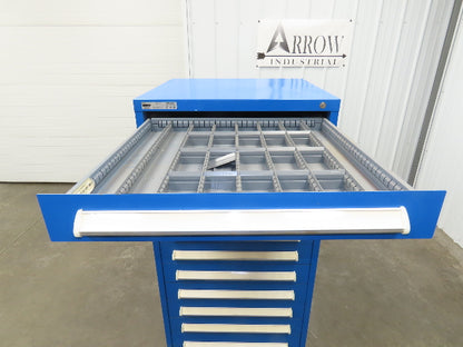 Stanley Vidmar Modular Tool Cabinet Chest 12 Drawer 30x28x59 Blue Lyon, Lista