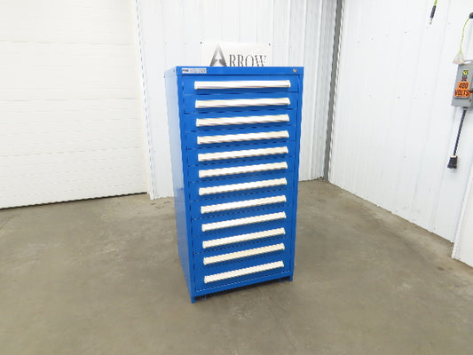 Stanley Vidmar Modular Tool Cabinet Chest 12 Drawer 30x28x59 Blue Lyon, Lista