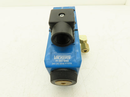 Vickers DG4V 3 2A M U H7 60 Directional Valve w/4-Port D03 Hydraulic Manifold