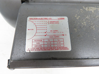 Baldor L3711T Reliance AC Motor 10Hp 3450 RPM 230V 1PH 215T Single Phase