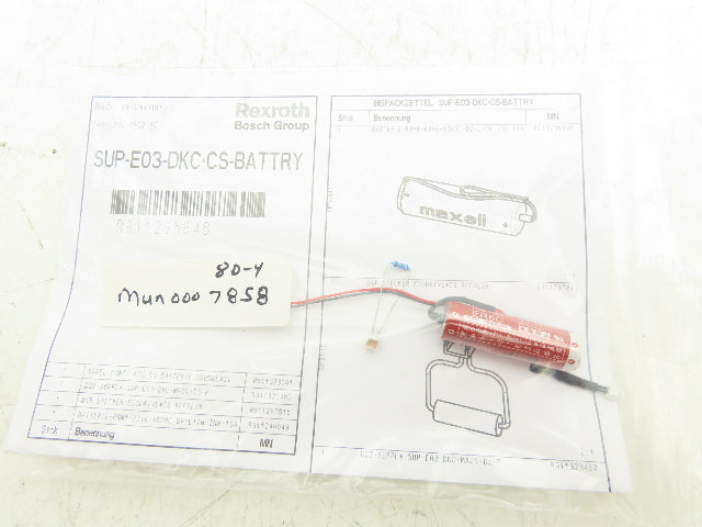Rexroth R911295648 Replacement Battery ER6C 3.6V 1800mAh BGR Connector OEM