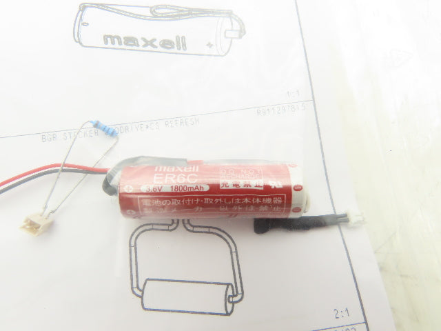 Rexroth R911295648 Replacement Battery ER6C 3.6V 1800mAh BGR Connector OEM