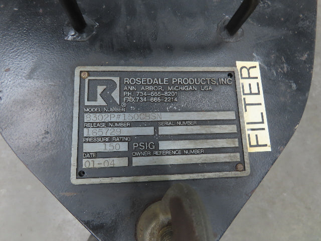 Rosedale 8302P#150CBSN Basket Strainer #2 Bag Filter 2"NPT Steel Housing