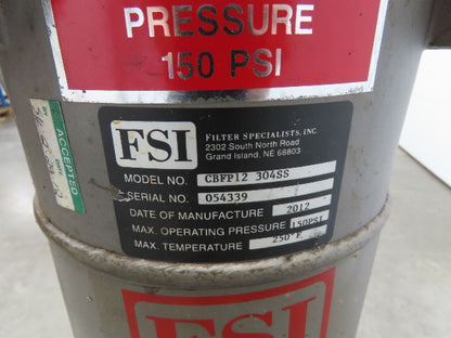 FSI CBFP12 304SS Stainless Basket Strainer #2 Bag Filter 2"NPT 150psi