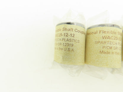 Helical Products WAC25-12-12 Flexible Shaft Coupling 3/8" x 3/8" Lot of 3