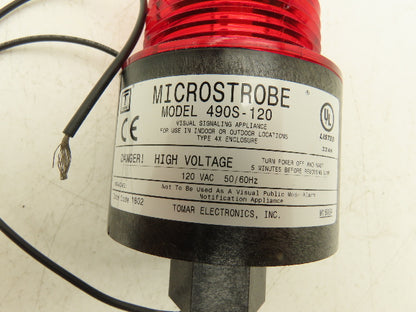 Tomar 490S-120 Microstrobe RED Beacon Strobe Light Hazardous Location 120V