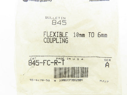 Allen Bradley 845-FC-R-T Rocom Flexible Shaft Coupling 10mm x 6mm 31mm OD