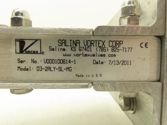 Salina Vortex D3-2ALY-SL-MG Pneumatic 3-Way Diverter Valve