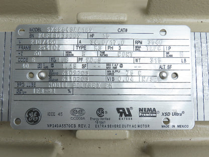 Tonkaflo SS8510KZA 3" Stainless Centrifugal Pump Reverse Osmosis 85 GPM 15Hp 3PH