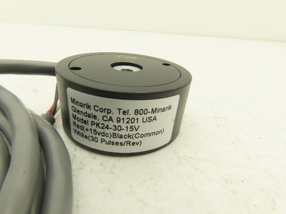 Minarik PK24-30-15V Encoder for Bison-Style Motor 30PPR +15VDC #6-32 Screw