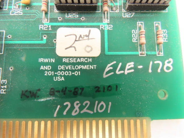 Irwin Research & Development 201-0003-01 Industrial Computer Circuit Board PCB