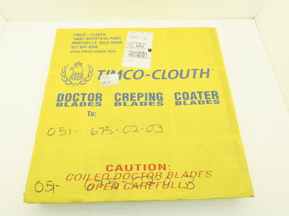 Timco Clouth DST Combifiber-2C Doctor Blade .060/.050"x 3"x 185" Print Press