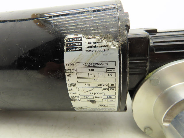 Bodine Electric 42A5FEPM-5L/H DC Gearmotor 10:1 Ratio 250rpm 130VDC Bad Encoder
