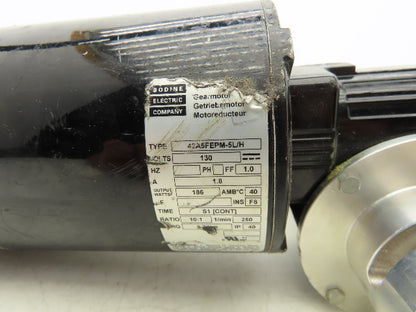 Bodine Electric 42A5FEPM-5L/H DC Gearmotor 10:1 Ratio 250rpm 130VDC Bad Encoder