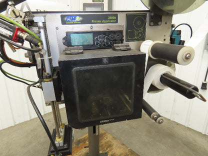 CTM 3600A-ZE500-4-3 High Speed Label Applicator Zebra Print Head ZE500-4 Stand