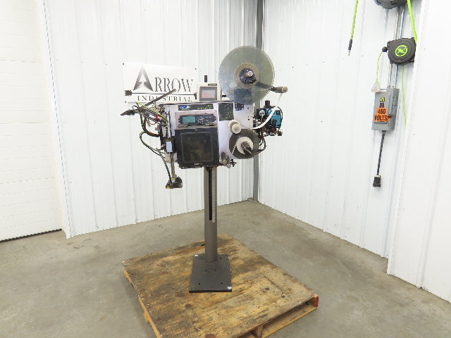 CTM 3600A-ZE500-4-3 High Speed Label Applicator Zebra Print Head ZE500-4 Stand